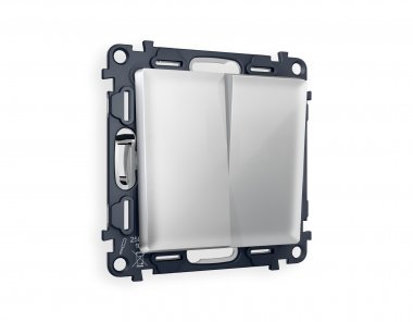 Фотография товара 'Ambrella MA403020 Комплект механизма 2-клавишного проходного выключателя ALFA'