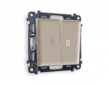 Фотография товара 'Ambrella MA364030 Комплект механизма 2-клавишного проходного выключателя с подсветкой 3200K'