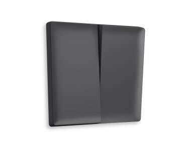 Фотография товара 'Ambrella AP9030 Лицевая панель ALFA (Графит Мягкое касание) для 2-клавишных выключателей'