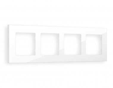 Фотография товара 'Ambrella AF250104 Рамка ALFA Qubi (Белый глянец) 4-ая'