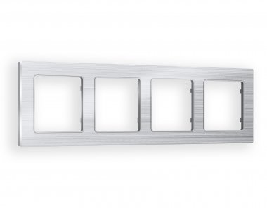 Фотография товара 'Ambrella AF550104 Рамка ALFA Platos (Серебро Металл шлифованный) 4-ая'