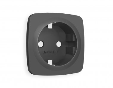 Фотография товара 'Ambrella OP9060 Лицевая панель OMEGA (Графит Мягкое касание) для электрической розетки'