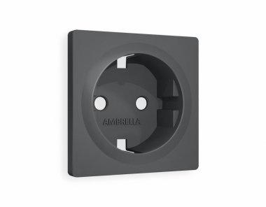 Фотография товара 'Ambrella AP9060 Лицевая панель ALFA (Графит Мягкое касание) для электрической розетки'
