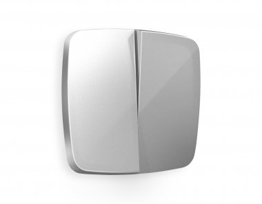 Фотография товара 'Ambrella OP4030 Лицевая панель OMEGA (Серебро глянец) для 2-клавишных выключателей'