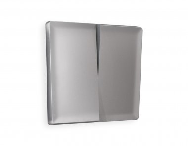 Фотография товара 'Ambrella AP5030 Лицевая панель ALFA (Сталь матовый) для 2-клавишных выключателей'