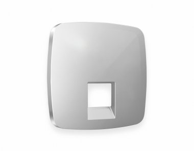 Фотография товара 'Ambrella OP4120 Лицевая панель OMEGA (Серебро глянец) для компьютерной/телефонной розетки'