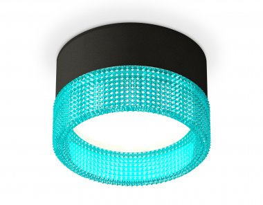 Фотография товара 'Ambrella XS8102033 Комплект накладного светильника с композитным хрусталем SBK/BL'