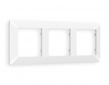 Фотография товара 'Ambrella AF110123 Рамка ALFA Line (Белый матовый) 3-ая'