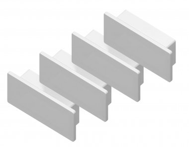 Фотография товара 'Ambrella GP8400 Заглушка WH белый 20.5*10 для накладного алюминиевого профиля'