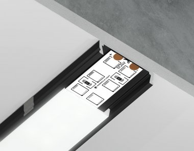 Фотография товара 'Ambrella GP1800BK Алюминиевый профиль накладной 2000*23.8*6'