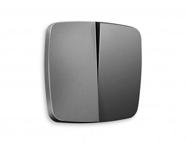 Фотография товара 'Ambrella OP6530 Лицевая панель OMEGA (Антрацит серый) для 2-клавишных выключателей'