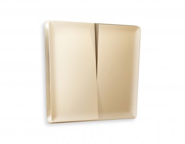 Фотография товара 'Ambrella AP6030 Лицевая панель ALFA (Шампань) для 2-клавишных выключателей'