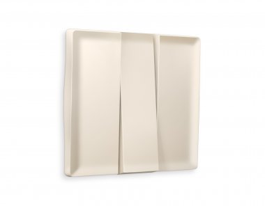 Фотография товара 'Ambrella AP3250 Лицевая панель ALFA (Бежевый матовый) для 3-клавишных выключателей'