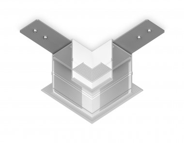 Фотография товара 'Ambrella GL1039 Коннектор угловой для встраиваемого шинопровода под ГКЛ 12,6мм Magnetic 220V WH'