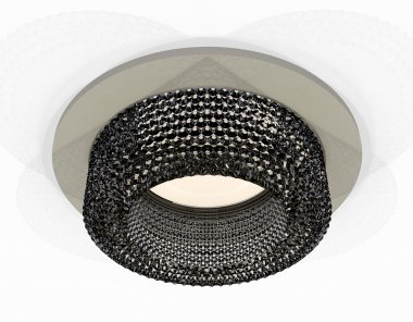 Фотография товара 'Ambrella XC7623021 Комплект встраиваемого светильника SGR/BK'