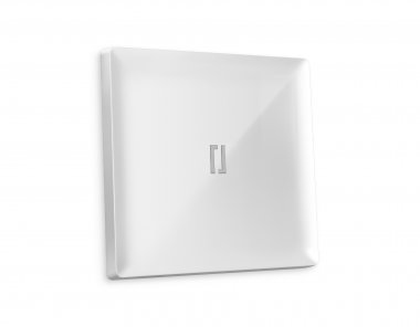 Фотография товара 'Ambrella AP1020 Лицевая панель ALFA (Белый глянец) для 1-клавишных выключателей с подсветкой'