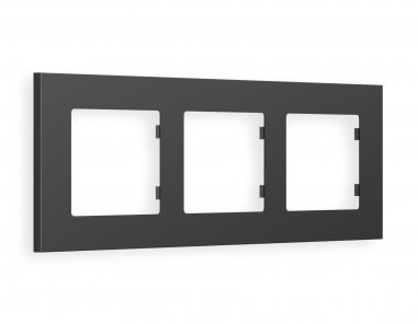 Фотография товара 'Ambrella AF250803 Рамка ALFA Qubi (Графит Мягкое касание) 3-ая'