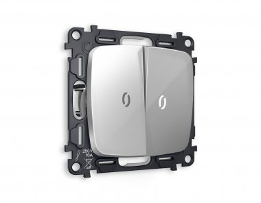 Фотография товара 'Ambrella MO404015 Комплект механизма 2-клавишного выключателя с подсветкой 5600K'