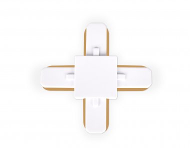 Фотография товара 'Ambrella GL7082 Коннектор Х-образный однофазный для соединения трековых шинопроводов'