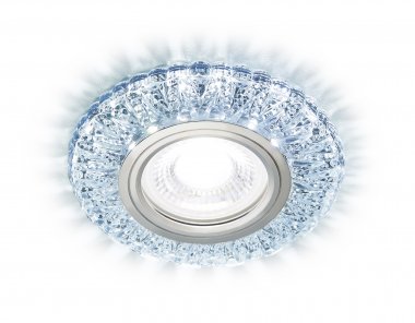 Фотография товара 'Ambrella Встраиваемый точечный светильник со светодиодной лентой хром/прозрачный'