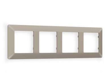 Фотография товара 'Ambrella AF110364 Рамка ALFA Line (Серо-бежевый матовый) 4-ая'