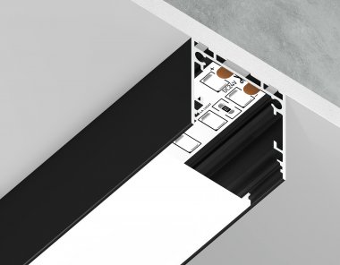 Фотография товара 'Ambrella GP2500BK Алюминиевый профиль накладной/подвесной "Profile System" 2000*25*25'