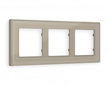 Фотография товара 'Ambrella AF580363 Рамка ALFA Arctic (Серо-бежевый Стекло органическое) 3-ая'