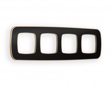 Фотография товара 'Ambrella OF640544 Рамка OMEGA Coint (Черный Стекло органическое/Шампань) 4-ая'