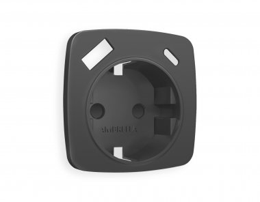 Фотография товара 'Ambrella OP9100 Лицевая панель OMEGA (Графит Мягкое касание) для электрической розетки'