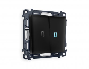 Фотография товара 'Ambrella MA804040 Комплект механизма 2-клавишного проходного выключателя с подсветкой 10000K'