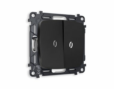 Фотография товара 'Ambrella MO804035 Комплект механизма 2-клавишного проходного выключателя с подсветкой 5600K'