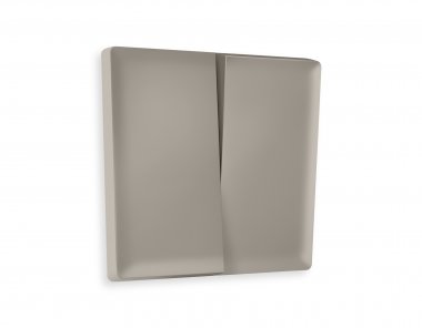 Фотография товара 'Ambrella AP3630 Лицевая панель ALFA (Серо-бежевый матовый) для 2-клавишных выключателей'