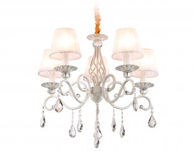 Фотография товара 'Ambrella TR4547 Подвесная люстра с абажурами и хрусталем E14/5 max 40W D565*500'