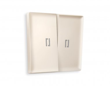 Фотография товара 'Ambrella AP3240 Лицевая панель ALFA (Бежевый матовый) для 2-клавишных выключателей'