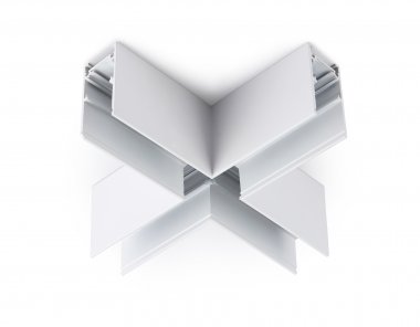 Фотография товара 'Ambrella GL3375 Коннектор X-образный для накладного шинопровода Magnetic GL3375 WH белый 170*170*53.7'