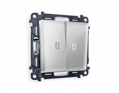 Фотография товара 'Ambrella MA404010 Комплект механизма 2-клавишного выключателя с подсветкой 3200K'