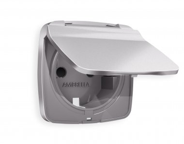 Фотография товара 'Ambrella OP5080 Лицевая панель OMEGA (Сталь матовый) для электрической розетки'