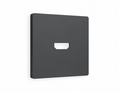 Фотография товара 'Ambrella AP9140 Лицевая панель ALFA (Графит Мягкое касание) для HDMI розетки'