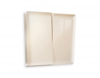 Фотография товара 'Ambrella AP3030 Лицевая панель ALFA (Бежевый глянец) для 2-клавишных выключателей'