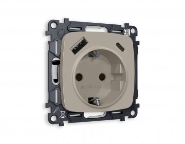 Фотография товара 'Ambrella MO370010 Комплект механизма электрической розетки OMEGA'