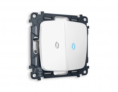 Фотография товара 'Ambrella MO124040 Комплект механизма 2-клавишного проходного выключателя с подсветкой 10000K'