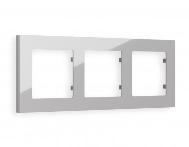 Фотография товара 'Ambrella AF220403 Рамка ALFA Techno (Серебро глянец) 3-ая'