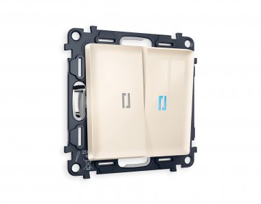 Фотография товара 'Ambrella MA304040 Комплект механизма 2-клавишного проходного выключателя с подсветкой 10000K'