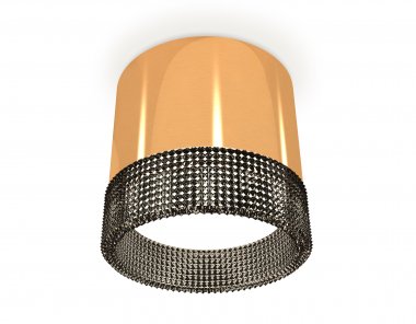 Фотография товара 'Ambrella XS8121021 Комплект накладного светильника с композитным хрусталем PYG/BK'