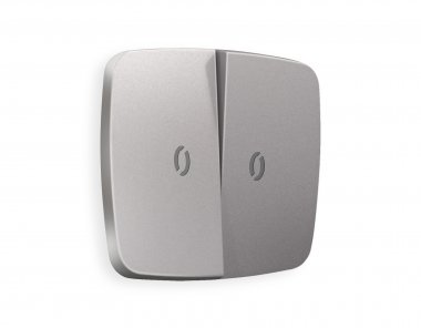 Фотография товара 'Ambrella OP5040 Лицевая панель OMEGA (Сталь матовый) для 2-клавишных выключателей'