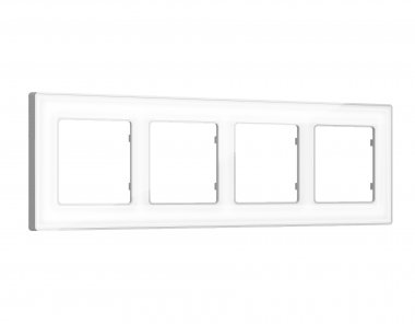 Фотография товара 'Ambrella AF580134 Рамка ALFA Arctic (Белый Стекло органическое/Серебро) 4-ая'