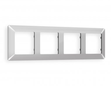 Фотография товара 'Ambrella AF110404 Рамка ALFA Line (Серебро глянец) 4-ая'