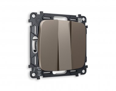 Фотография товара 'Ambrella MO635010 Комплект механизма 3-клавишного выключателя OMEGA'