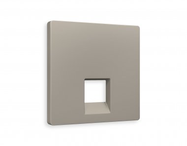 Фотография товара 'Ambrella AP3720 Лицевая панель ALFA (Серо-бежевый матовый) для компьютерной/телефонной розетки'