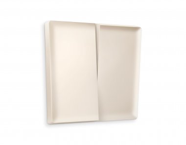 Фотография товара 'Ambrella AP3230 Лицевая панель ALFA (Бежевый матовый) для 2-клавишных выключателей'